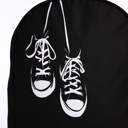 School Textile Backpack "Sneakers", 38x14x27 cm, black color-3