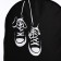 School Textile Backpack "Sneakers", 38x14x27 cm, black color