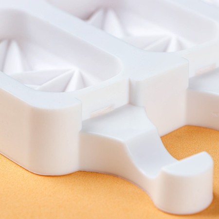 Ice Cream "Crystal", silicone, 19 × 12.5 × 2.2 cm, 4 cells, white color-3