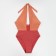 Swimsuit female adhesive minku orange color, size 44