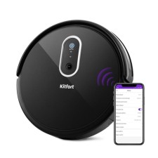 Kitfort Robot Kitfort KT-565, 25 W, dry/wet cleaning, 0.47 l, 90-120 min, black