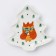 New Year. Claus for a tea bag "Heat", 8.7 x 8.5 cm