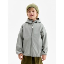 Ветровка демисезонная для мальчиков MINAKU из Softshell на флисе, непромокаемая, серый, рост 122 см