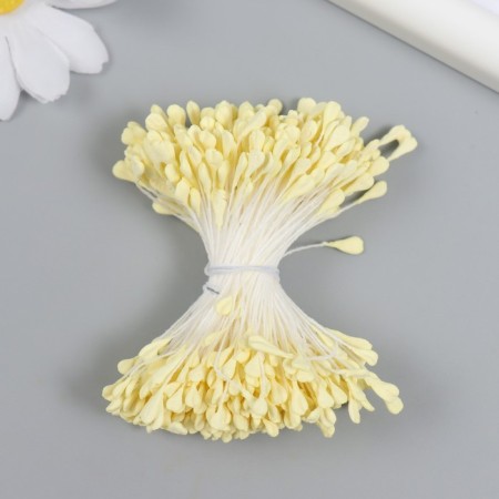 Flower stamens "light yellow" set 360 pcs length 6 cm
