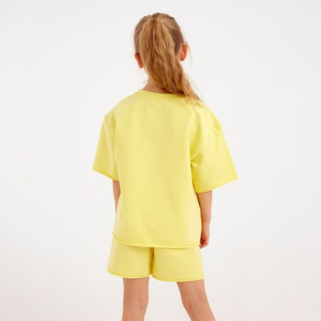 Kids (T -shirt, shorts) minku: casual collection color lemon, height 116-2