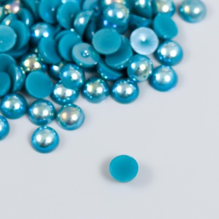 Decor for creativity plastic "Half of beads. Blue gamma" 20 g 0.8x0.8 cm-1