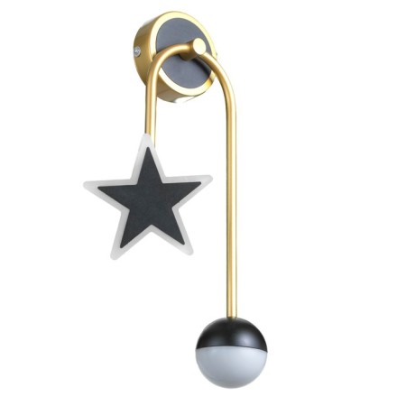 Sconces 2485/2 LED 8W 4000k black and gold 24x46 cm