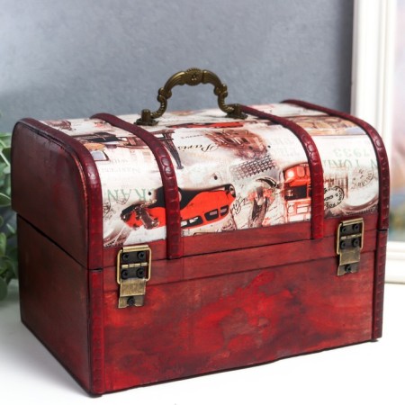Casket wood chest "Nightingale" 15x20x15 cm-1
