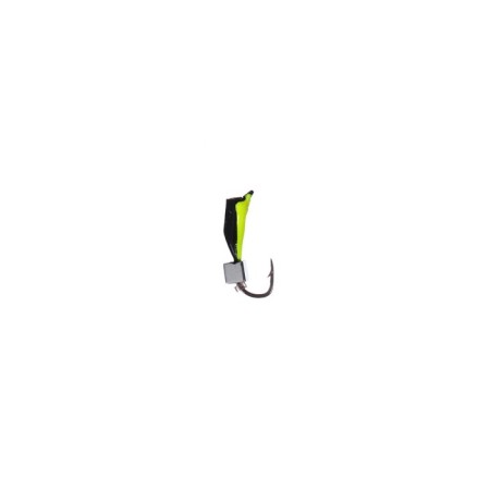 Mormyshka column black, lime abdomen + cube silver, weight 0.4 g-1