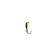 Mormyshka column black, lime abdomen + cube silver, weight 0.4 g