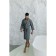 Tainted male bathrobe, size 48, gray color