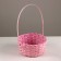 A set of baskets of 3 pcs, d21x10xh36cm, pink, bamboo