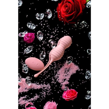 Intimate simulator 2 in 1 Eromantica ZEFYR silicone, pink color, 17.3 cm-12