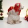 Figure "White Bear in a red hat with a gift" 28x26cm