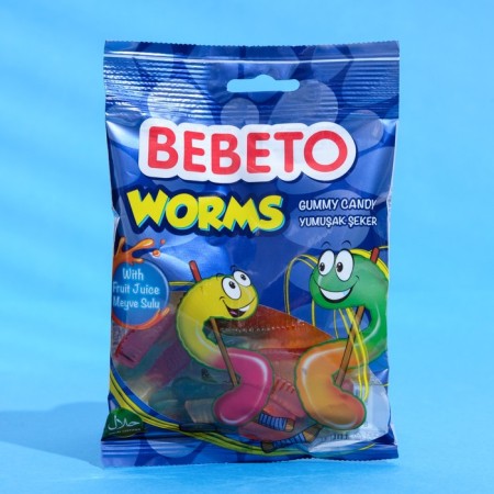Chewing marmalade Bebeto Worms, 70 g