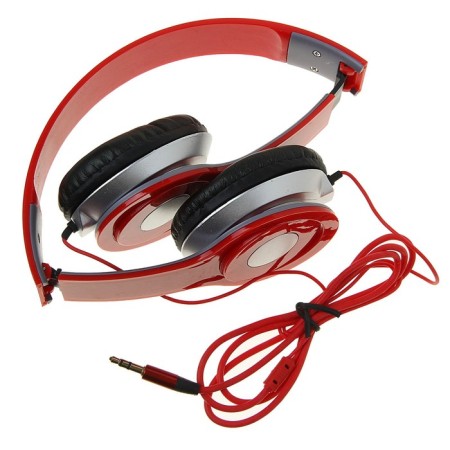Headphones Luazon RX-11, overhead, folding, red-4