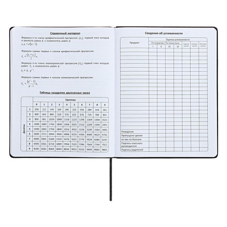 Universal diary for grades 1-11 Oxford, a solid cover of artificial leather, lies, 48 ​​sheets, coral spine-13