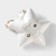 Ceramic serving dish "Doves on a flower", 14 × 13.5 × 4 cm, white color