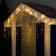 Garland "fringe" 3 × 0.6 m, IP44, UMS, transparent thread, 160 LED, glow warm white, 220 V
