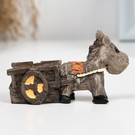 Figure "Donkey with a wagon" 4x2x2.5cm-2