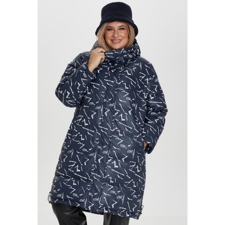 Female coat, size 58, dark blue color