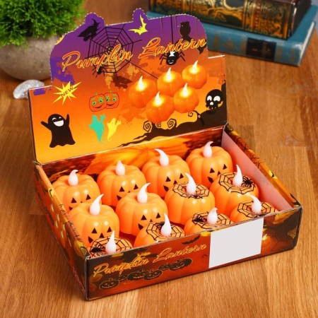 Candle "Pumpkin", LED, species mix-6
