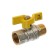 Gas ball "STM" GAZ, PN10, internal/external thread 1/2 ", butterfly