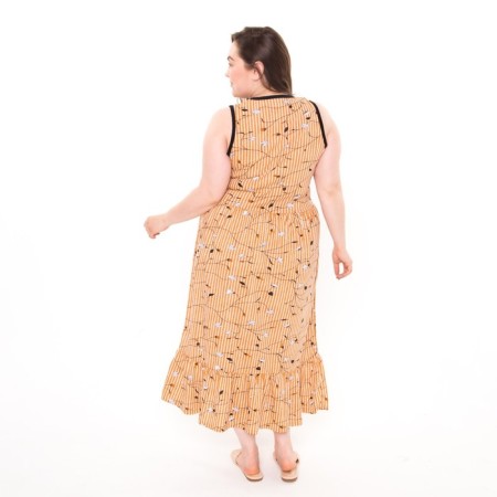 Sarafan female, orange color, size 48-4