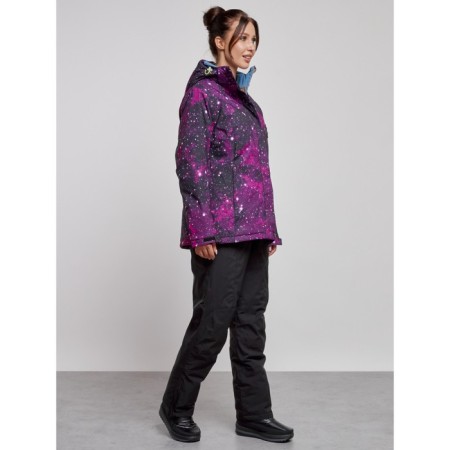 Ski costume female winter, size 52, burgundy color-2