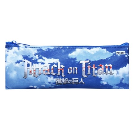 Penal soft, 1 compartment 75 x 195 mm, flat, Hatber, "Titans attack" Blue NPK_64192-1