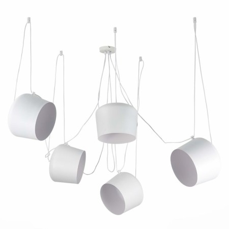 Suspended EVOLUCE lamp. Sle120653-05. TRIESTE. 5x40 watts, e27, 200x cm, white color-3