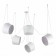 Suspended EVOLUCE lamp. Sle120653-05. TRIESTE. 5x40 watts, e27, 200x cm, white color