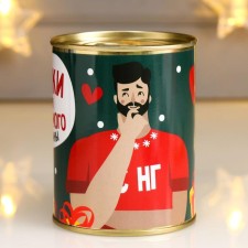 Носки в банке "Для любимого мужчины" (внутри носки мужские, цвет чёрный)