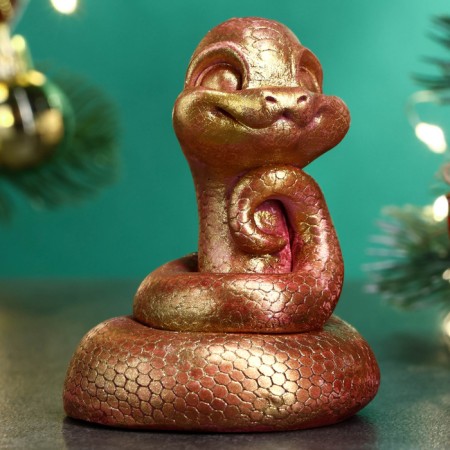Figure "Snake Fairy" Bordeau-gold, 7x6cm-1