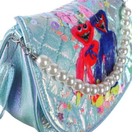 Children's bag on the valve, 6x12x16 cm, adjustable belt, blue mix-4