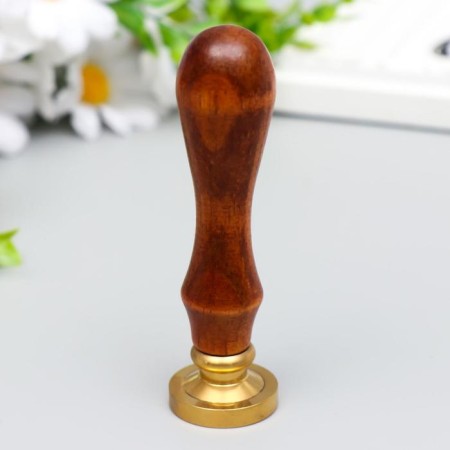 Printing for wax with a wooden handle "Night Bridge" 9x3x3 cm-2