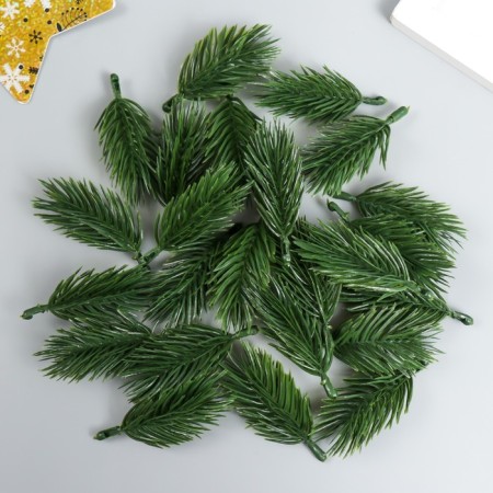 Decor for creativity "spruce branch" green 6 cm-2