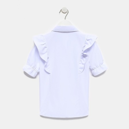 School blouse for girls, white color, height 134 cm-8