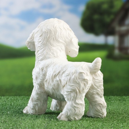 Garden figure "Terrier" White, 22x13x22cm-2