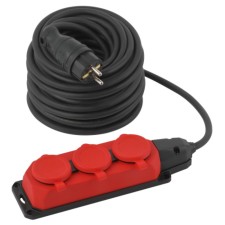 The extension cord of the power era UK-3E-3X1.5-30M-IP44 (KG) with a grounding 3 rosette rubber 30 m, kg 3x1.5mm2 IP44