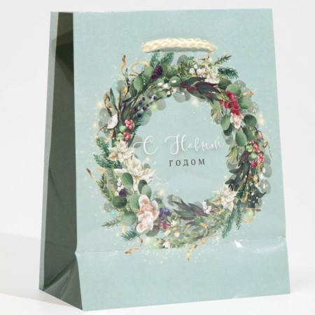 Laminated vertical "New Year's Wreath", S 11.5 x 14.5 x 5.5 cm, New Year-5