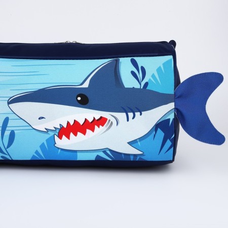 Children's sports bag for the boy "Shark", 40x21x24cm, blue color-4