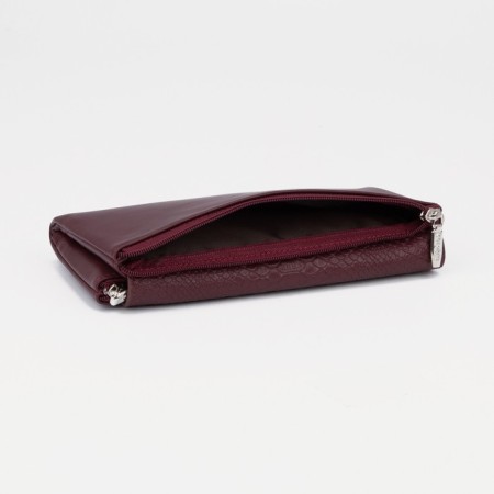 Women's wallet on magnets, burgundy color-2