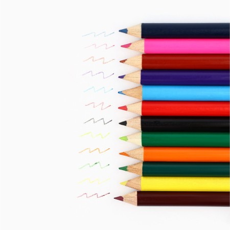 Color pencils 12 flowers mini wooden sharpened "September 1"-2