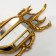 Panel interior polystone "Mirror beetle rhino" gold 13x4x22 cm