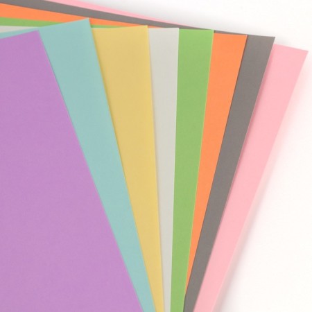 Cardboard tinted, A4, 8 sheets, 8 colors, moped, bilateral, in a bag, 180 g/m², Masha and the bear-1