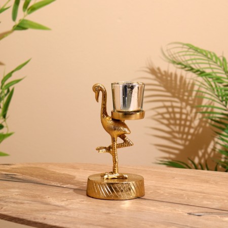 Flamino candlestick aluminum 10x12x19 cm-2