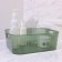 Organizer for storing manicure/cosmetic supplies "Green", 24.5 × 18 × 8.5 cm, translucent/green color