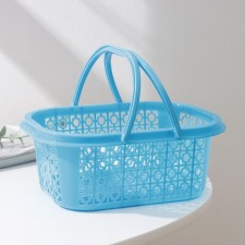 Storage basket with handles, 20.5 × 15.5 × 8 cm, color mix