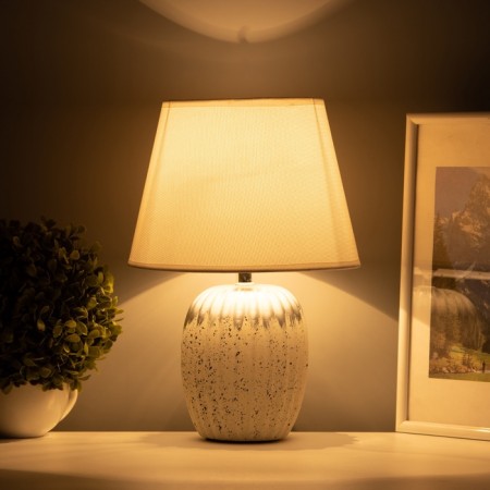 Table lamp "Nick" 1he14 40W white 22x22x32cm-3